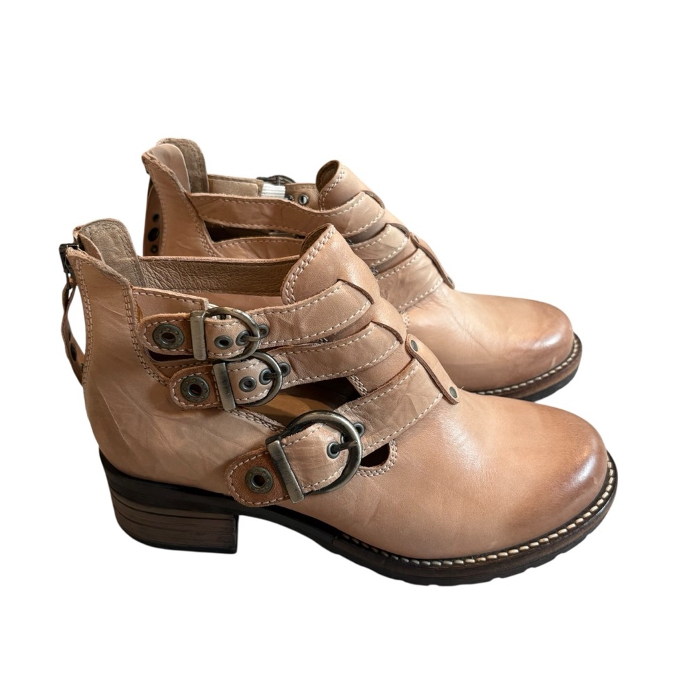 Dromedaris Kelsy Short Summer Leather Boot in Taupe Pearl, Sz 36 - Picture 5 of 14